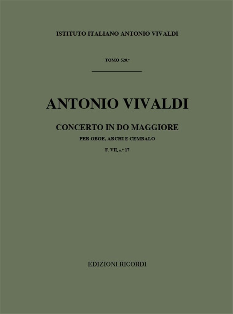 Concerti Per Ob., Archi E B.C.: In Do Rv 452